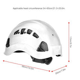 Casco de espeleología, Casco de Seguridad Material de Calidad Resistencia a Altas temperaturas para espeleología(28 * 21 * 18cm-Blanco)