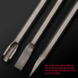 TcnoMreol - Juego de brocas de cincel SDS para hormigón (8 unidades, acero cromado, SDS Plus, cinceles planos y anchos, cinceles para raspar en ángulo, para hormigón, ladrillo, mampostería máx. a 7/10113 pulgadas