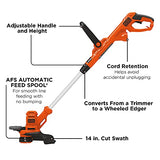 Black+Decker - Recortadora de Hilo, podadora de Hilo con alimentación automática, eléctrica, 6.5 A, 35 cm (BESTA510)