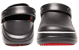 Zapatos de chef de enfermería antideslizantes para hombre y mujer, resistentes al aceite, resistentes al agua, zapatos de trabajo para cocina, jardín, baño, Negro, 7.5 Women/6.5 Men