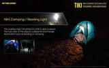 NITECORE TIKI Mini Futuristic LED Llavero Luz 300 Lumens-Integrado Batería de iones de litio recargable