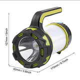 Linterna recargable para linterna de camping, 6 modos, banco de energía de 3600 mAh, gancho de colgar de dos vías, perfecto para acampar, caminar, recreaciones al aire libre, cable de carga USB incluido