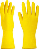 Guantes de látex amarillo SteadMax, guantes profesionales de goma reutilizables para limpieza general del hogar, lavado de platos, guantes desechables, mediano (3 pares)
