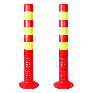 Bolardo de estacionamiento en Garaje Marcadores de Carretera Reflectantes Conos de tráfico de plástico Bolardo de Seguridad para áreas sensibles al tráfico (Tamaño: 750x80 mm) (750x80 mm)