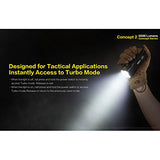 Nitecore Concept 2 6500 lúmenes - Luz Recargable compacta, Color Negro