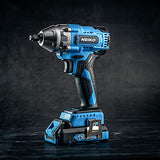 NEIKO 10880A Llave de impacto inalámbrica sin escobillas de 3/8 pulgadas, llave de impacto compacta de 20 voltios con batería de carga de iones de litio, incluye cargador rápido
