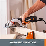 Worx WX439L - Sierra circular eléctrica compacta de 4,5 amperios