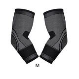 WUUOSSYUIS Paquete de 2 coderas, manga de apoyo, cómoda absorción de sudor, secado rápido, protección portátil para tenis, envoltura para brazos , Negro , XL