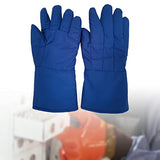 Guantes largos resistentes al frío Manténgase caliente Guantes de seguridad congelados Guantes criogénicos para moler alimentos congelados criogénicos, 38cm