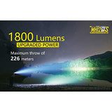 Nitecore MH12GTS - Linterna Recargable USB de 1800 lúmenes, Color Negro