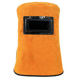Capucha de soldadura Casco de cuero resistente al calor con lente de filtro con cuello con cuello de protección de la cara de la cara de la soldadora Accesorios de