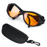 Gafas de seguridad láser, protección para los ojos OD6+ 190 nm-490 nm longitud de onda láser depilación tatuaje gafas de gafas, luz UV gafas protectoras para grabado láser