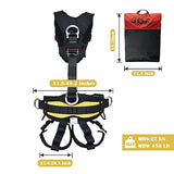 SOB - Arnés de escalada de grosor de cuerpo completo, arneses de montañismo, escalada en roca para escalada en roca, rapel, espeleología, árbol, proteger la cintura, cinturones de seguridad para rescatar el trabajo