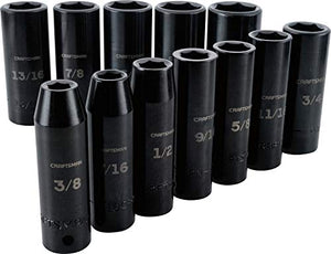 Juego de puntas de impacto CRAFTSMAN , SAE, unidad de 1/2 pulgada, 12 piezas (CMMT15886)