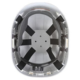Casco de trabajo de PPE con protección de colores HiVis ANSI, color blanco