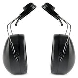 Orejeras montadas en casco, protección auditiva acoplable, orejeras de seguridad profesional, para construcción o fabricación, protección contra el ruido NRR de 27 dB (3022HM negro)