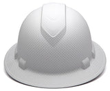 Gorro duro de ala completa, suspensión de trinquete de 4 puntos, patrón de grafito blanco mate