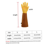 Guantes de soldador de cuero resistente al calor de cuero Larga espina a prueba de jardinería Guantallas de horno l 1 Pair, Guantes de soldador