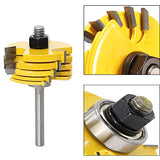 Wolfride 1/2 Mango Cortadores Madera de Diámetro de Caña Herramienta de Fresado, Brocas de Ranura Ajustable Herramientas Manuales Eléctrica- Amarillo