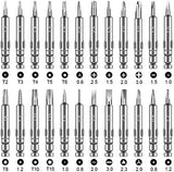 PUBUNUS 25 en 1 Juego de Destornilladores, Mini Set de Destornilladores de Precisión Electrónica Herramientas Kit de Reparación para Teléfono Celular, Reloj, PC, Computadora Portátil, Cámara Digital (25 en 1)
