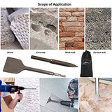 TcnoMreol - Juego de brocas de cincel SDS para hormigón (8 unidades, acero cromado, SDS Plus, cinceles planos y anchos, cinceles para raspar en ángulo, para hormigón, ladrillo, mampostería máx. a 7/10113 pulgadas