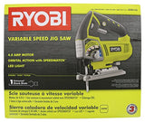 Ryobi JS481LG Sierra Jig Orbital de 4,8 amperios con vástago en forma de T con luz LED integrada