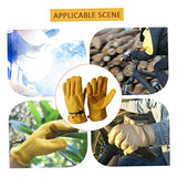 Guantes de soldador de cuero Doble capa corta CALOR DE CALOR DE PROTECCIÓN Guantes de estufa XL 1 Pair, guantes resistentes a los cortes