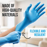 SereneLife - 1000 guantes desechables de mezcla de nitrilo, guantes industriales suaves, guantes de vinilo sin polvo, guantes protectores sin látex, suaves y cómodos, tamaño pequeño