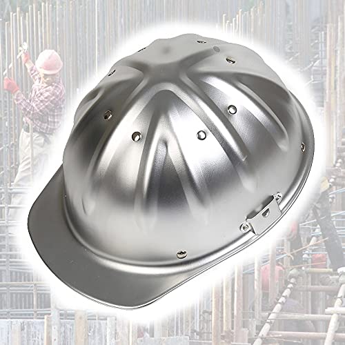 Casco de Aluminio Casco de Trabajo Casco Protector Ajustable Casco de construcción Aluminio Duro La Parte Superior es más Segura y eficaz para Evitar pinchazos