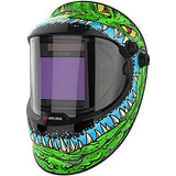 Casco de soldadura de color verdadero con visión lateral, con visión lateral, 4 sensores de arco de sombra ancha 4/5-9/9-13 máscara de soldadura para TIG MIG ARC Molienda Plasma LYG-Q800D-ME