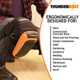 THUNDERBOLT Rodilleras para trabajo, construcción, pisos, jardinería, limpieza, con doble gel, cojín de espuma gruesa y correas antideslizantes ajustables