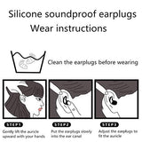 LISRUILY Tapones para los oídos de reducción de ruido para dormir, tapones para los oídos de silicona reutilizables, resistentes al agua, reducción de ruido para dormir, natación, ronquidos