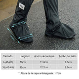 EMAGIE Protector de Zapatos Impermeable Cubiertas de Botas a Prueba de Agua Lluvia Nieve Cubrebotas con Tacones Reflectantes para Hombre Mujer Exteriores Bicicleta Motocicleta Viaje(L)