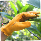 Guantes de soldador de cuero Doble capa corta CALOR DE CALOR DE PROTECCIÓN Guantes de estufa XL 1 Pair, guantes resistentes a los cortes