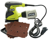 Ryobi Lijadora S652DGK con cable 2 amperios 1/4 pulgada 14,000 OBM cuadrado orbital de acabado