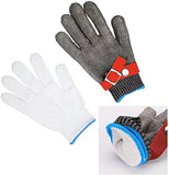 PRICEXES Guantes De Alambre De Acero Guantes Anti-Corte De Malla, Guantes Anti-Corte De Cocina, Protección De Mano De Obra Oyster Metal Gloves (Size : 1pcs/M)