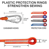 NewDoar Cuerda de escalada estática de 10 mm (3/8 pulgadas), equipo de cuerda de escape, equipo de escalada en hielo, cuerda de rescate de incendios (naranja/33 pies/10 m)