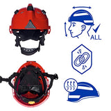 Casco de Rescate y Combate contra Incendios HPS 3500 con Goggles (Rojo)