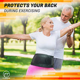 Fitgame - Cinturón de apoyo lumbar para aliviar el dolor | Ciático, hernia de disco y escoliosis para hombres y mujeres - Correas ajustables y almohadilla lumbar extraíble