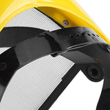 Casco de seguridad de malla,Casco de seguridad de cara completa profesional Protección del escudo del sombrero con visera de malla para la motosierra industrial Jardinería Registro Forestal Protección