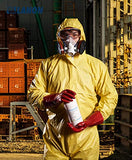 LANON Guantes de trabajo resistentes a los productos químicos PVA, reutilizables, resistentes con forro de algodón, protección de ácidos, alcalinos y aceite, talla grande