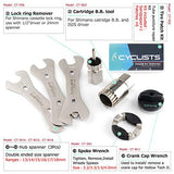 Kit de herramientas de reparación de bicicletas de 23 piezas, compatible con caja de herramientas de reparación de bicicletas, juego de herramientas de mantenimiento de bicicletas de montaña/carretera con estuche de almacenamiento (negro)