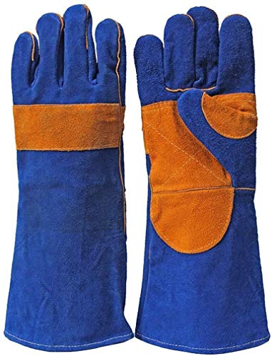 Guantes Soldador Soldadura Guantes de protección más Jiatuo a Prueba de Fuego Desgaste, Guantes de Trabajo de Calor Aislamiento Soldador