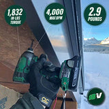 Metabo HPT WH18DBDL2 18V Cordless Brushless Triple Hammer Impact Driver Kit, Two Compact 3.0Ah Lithium Ion Batteries, Powerful 1,832 in/lbs Torque, Variable Speed Trigger, IP56 Compliant, LED Light