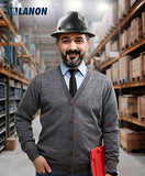 Casco duro de ala completa, aprobado por OSHA, diseño gris carbón premium, casco de seguridad FRP con suspensión de trinquete ajustable de 4 puntos, clase C