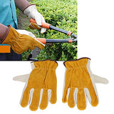 Anonry Garden Guantes de Cuero para Plantar, Trabajar, protección Solar, Resistentes a pinchazos, Resistentes a la abrasión, Guantes de Cuero con Dedos completos(M)