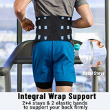 COOFANDY Cinturón de apoyo lumbar para dolor de espalda baja, alivio de la ciática, tirantes antideslizantes para la espalda para el trabajo, deporte, cinturón de apoyo de espalda con malla transpirable para hombres y mujeres, Negro, M
