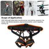 Cinturón de seguridad con soporte lumbar Arnés de medio cuerpo Anticaída para rescate Escalada Montañismo en cueva, Soporte de cintura Arnés de protección de trabajo aéreo Ajustable