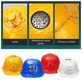 Casco de Seguridad Industrial,Casco de Seguridad al Aire Libre con Ventilador de Energía Solar,Gorra Protectora de Construcción/Yellow / 1 PCS