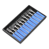 10 Piezas Fresa de Extremo,Juego de Fresas de Carburo de Tungsteno de Vástago de 2,35 mm y Vástago de 1/4"(6 mm) para Amoladora Rotativa DIY